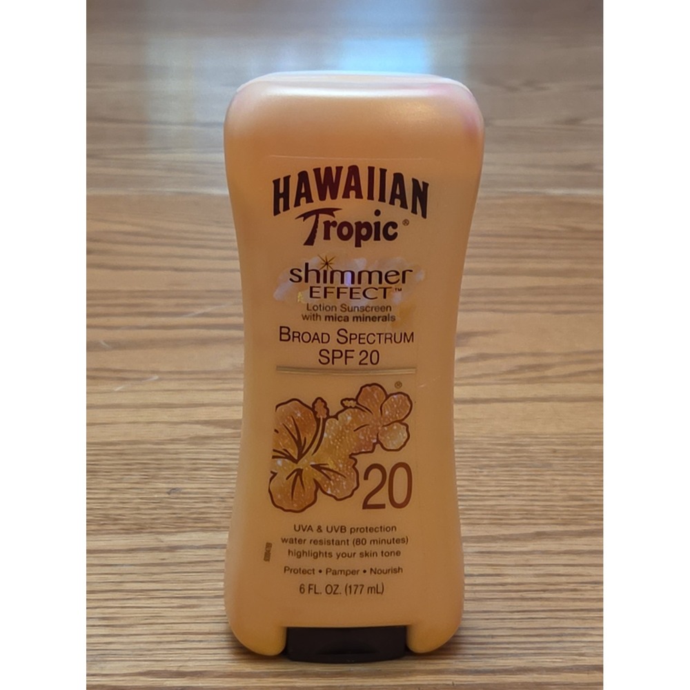 (1) Hawaiian Tropic Shimmer Effect Lotion Sunscreen SPF 20 w/mica minerals 6oz